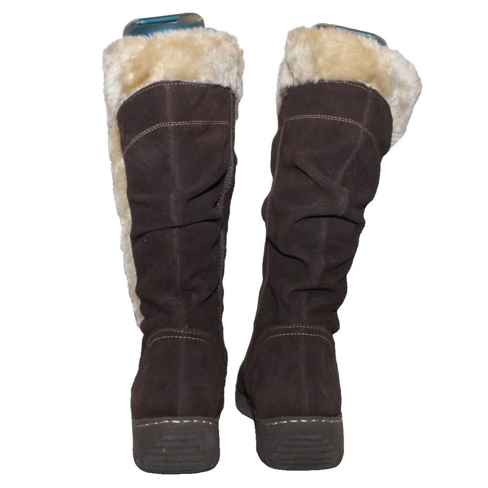 BareTraps Benella Brown Suede Faux Fur Winter Boots  Women’s size 11M
